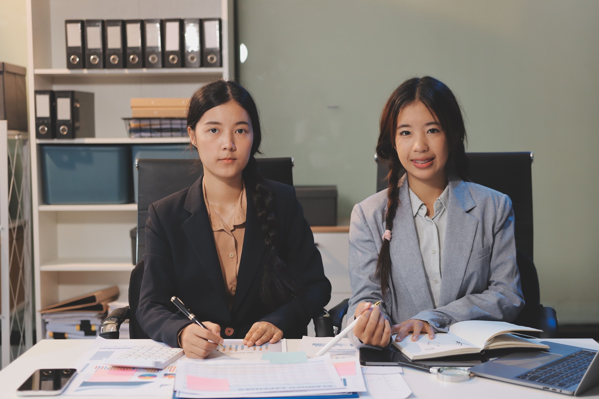 Accounting company provide finance and taxation planning for profitable cash flow, Auditor and accountant team working in office, analyze financial data and accounting record with calculator.Insight